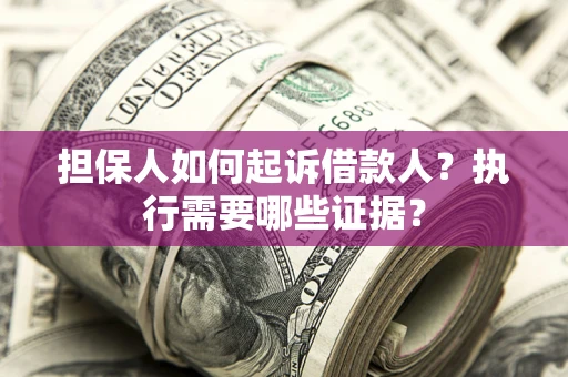 武汉担保人如何起诉借款人？执行需要哪些证据？