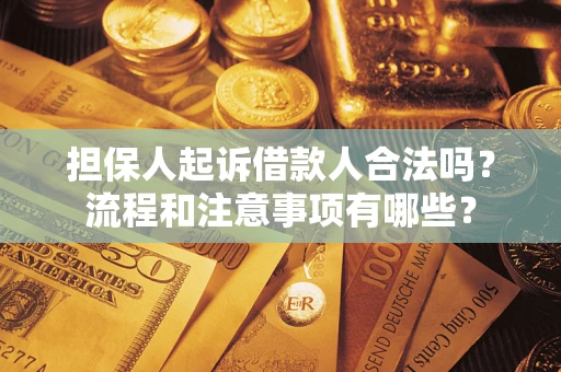 武汉担保人起诉借款人合法吗？流程和注意事项有哪些？