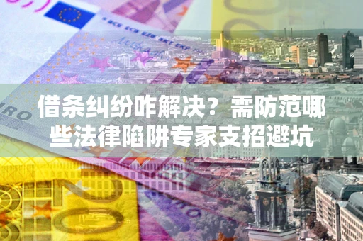 武汉借条纠纷咋解决？需防范哪些法律陷阱专家支招避坑
