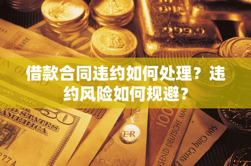 武汉借款合同违约如何处理？违约风险如何规避？