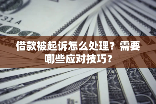 武汉借款被起诉怎么处理？需要哪些应对技巧？