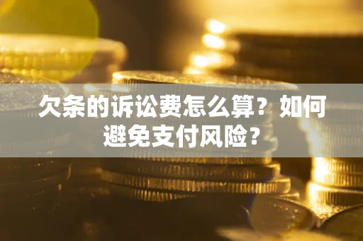 武汉欠条的诉讼费怎么算？如何避免支付风险？