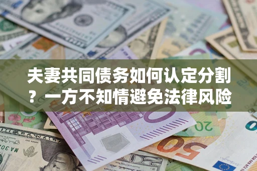 武汉夫妻共同债务如何认定分割？一方不知情避免法律风险必看！